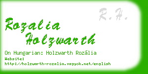 rozalia holzwarth business card
